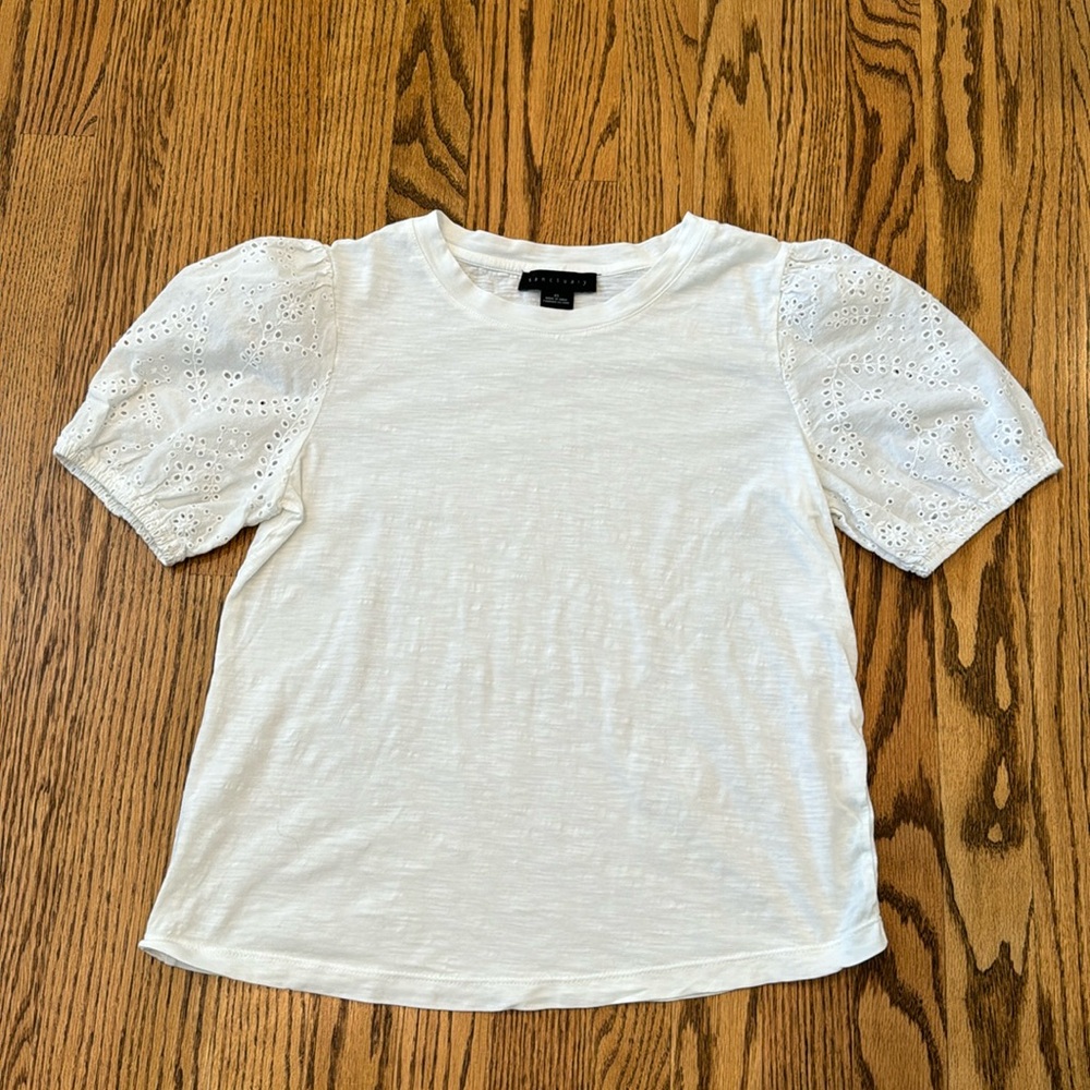 Sanctuary Not So Basic White Tee Women’s Size XS